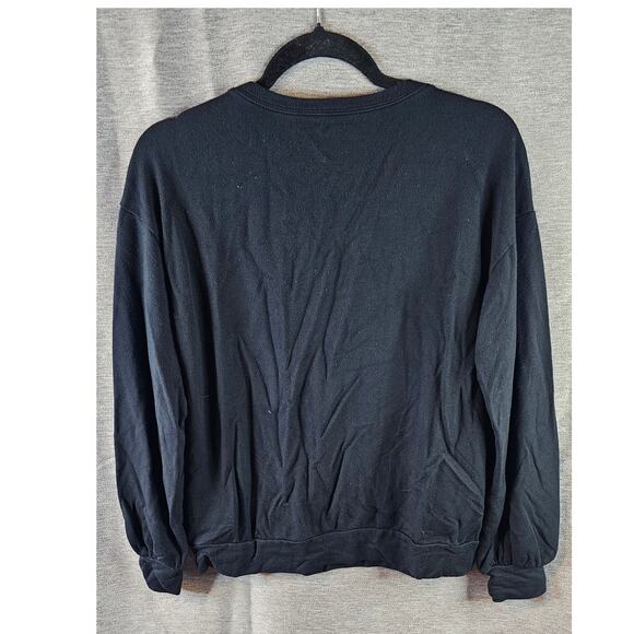 Womans Velvet by Graham & Spencer Cardigan Black Sz Med 70% Modal 26% Cotton - Picture 5 of 5